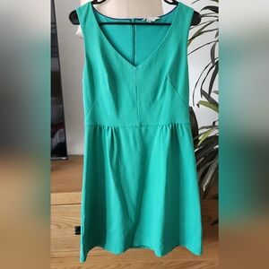 Boden Green Sleeveless V-Neck Sundress